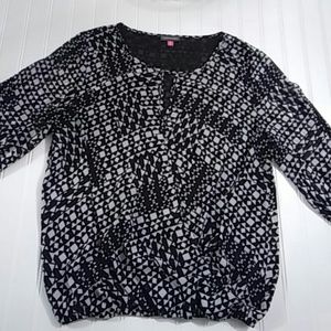 Vince Camuto Sheer SS Blouse